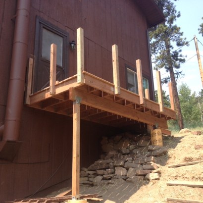 Midway through rebuilding deck # 1 (6'x10') 