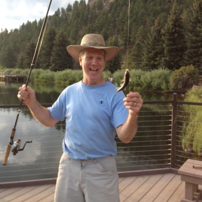 Pops catching his first first in 30 years! 