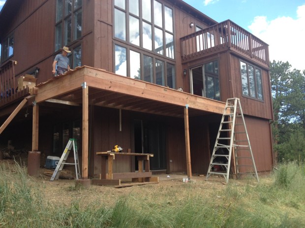 The newly rebuilt platform and supports of deck #2
