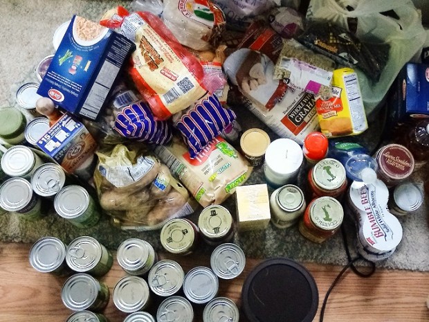 Grocery shopping for camping