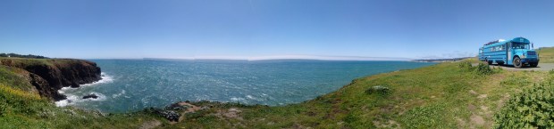 Scenic pullout on Highway 1 California