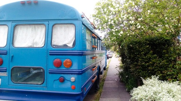 Parking Converted Bus Mendocino, CA
